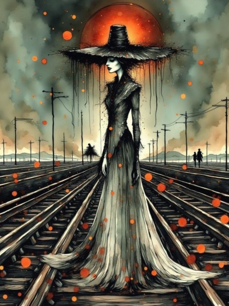 <lora:inks:1.0> Your silence was deafening, even louder than the grave, I'm drowning in the echoes of the things you didn’t say.  Did you th...