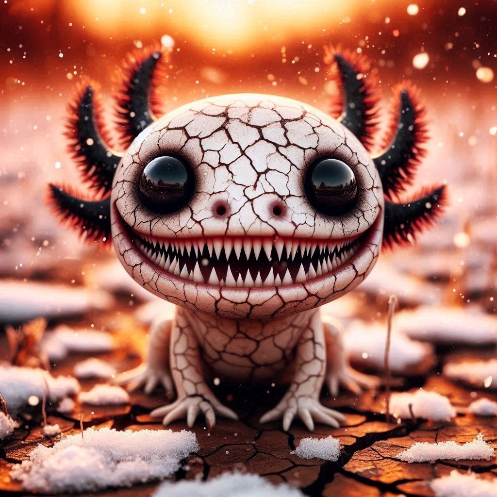 Photography of Axolotl in the Snow