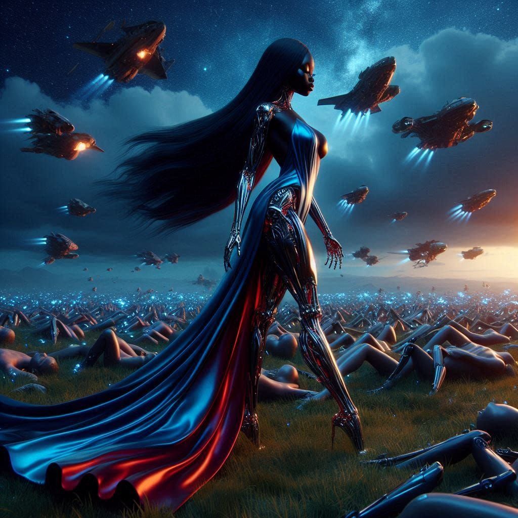 She was the only one standing