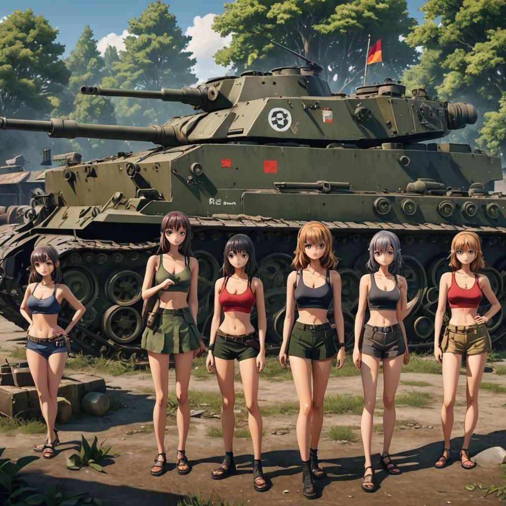 Girls und Panzer, It gets hot 🥵 in those tanks, I guess 😂