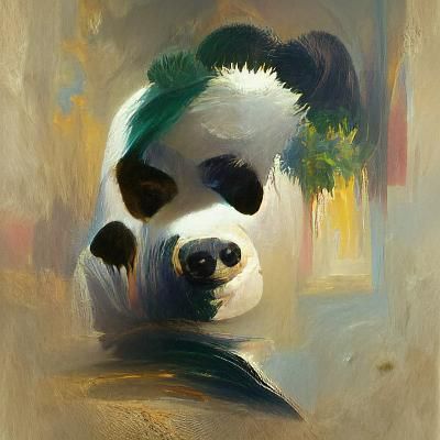 Portrait of a panda watercolor