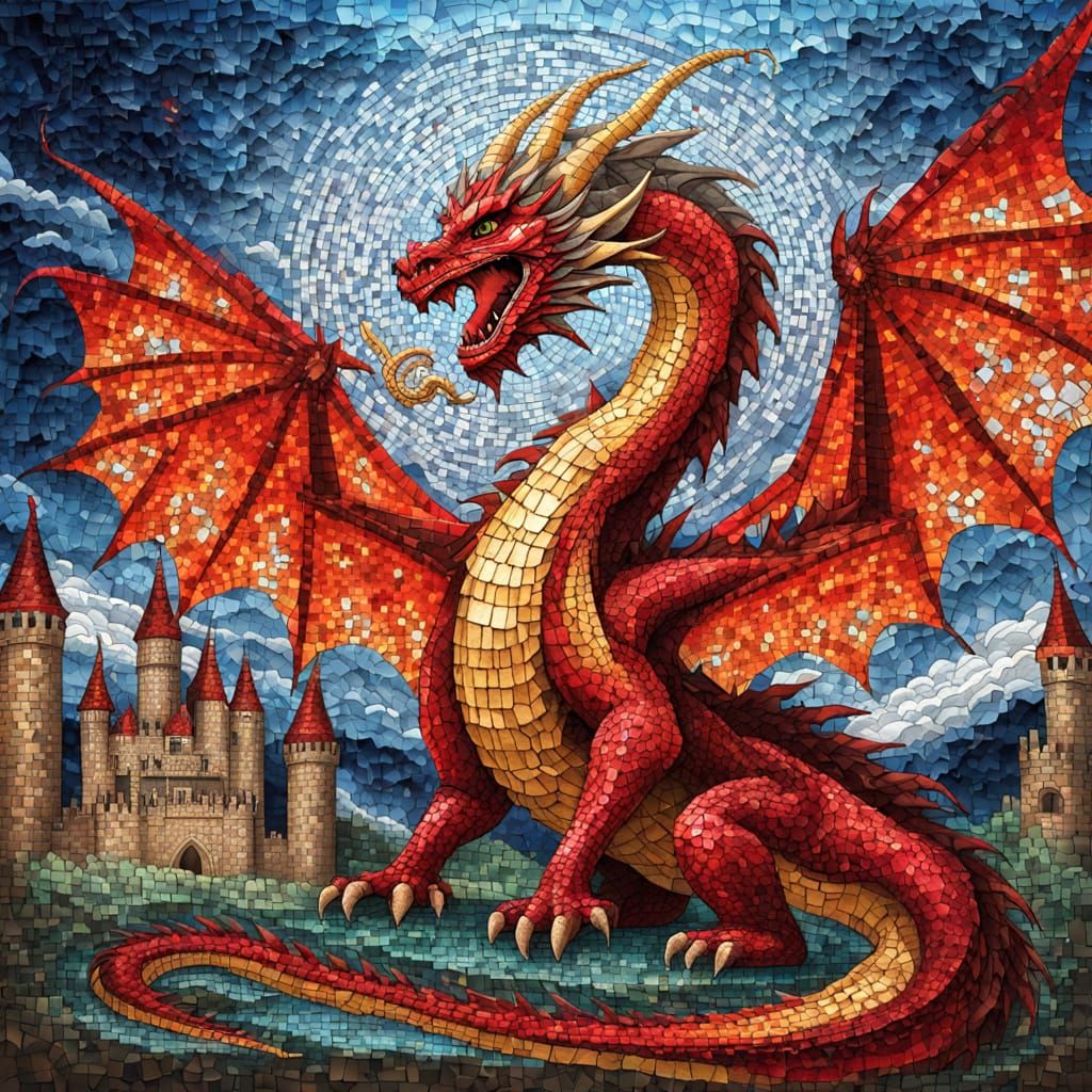 A Fairy-tale Monster Mosaic  by @TravellerUK