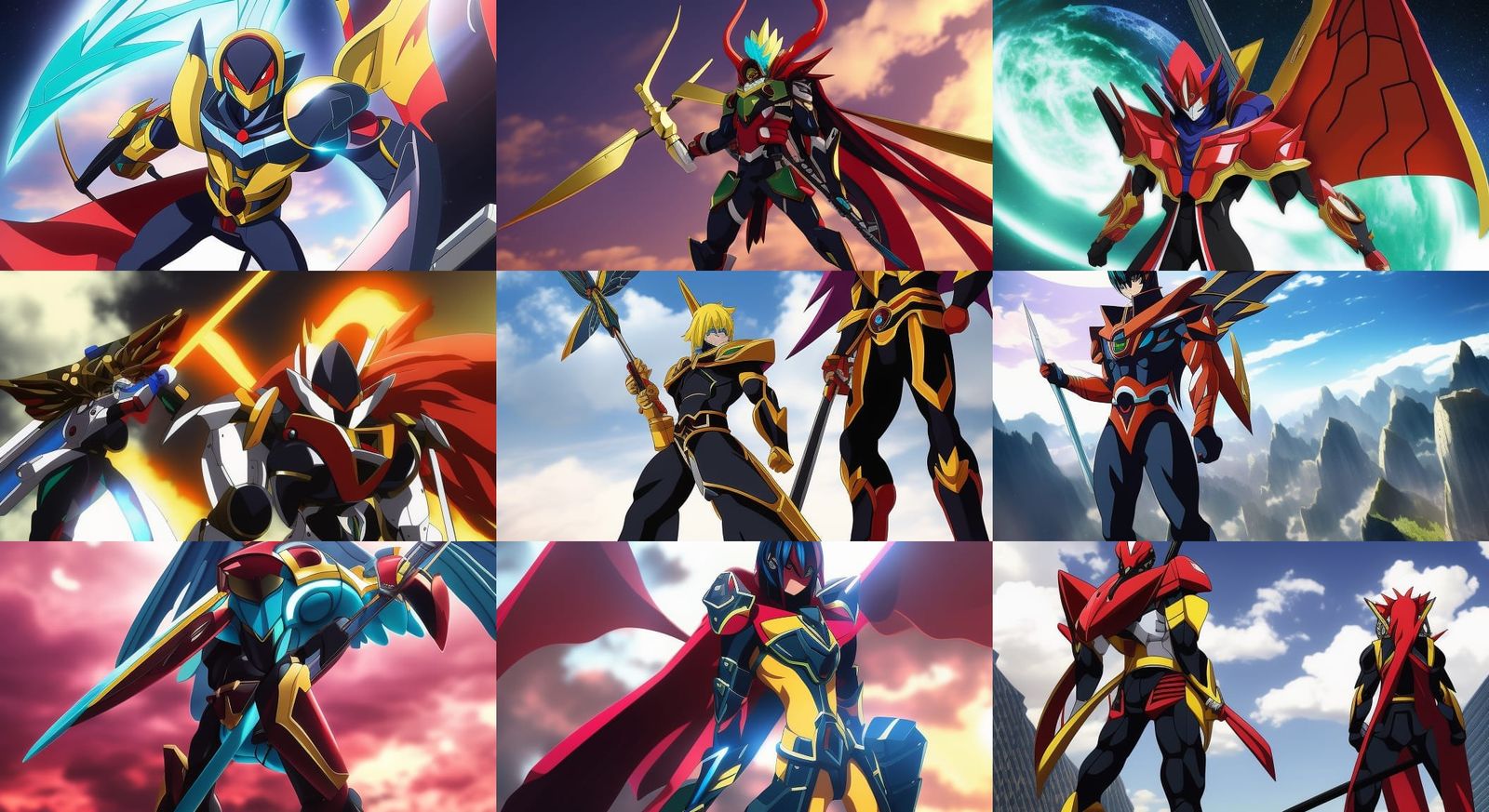 Human combined with a dragonfly. Anime. Style of Gurren Laga...