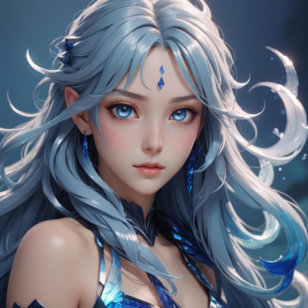 Anime Siren Concept Art in 3D