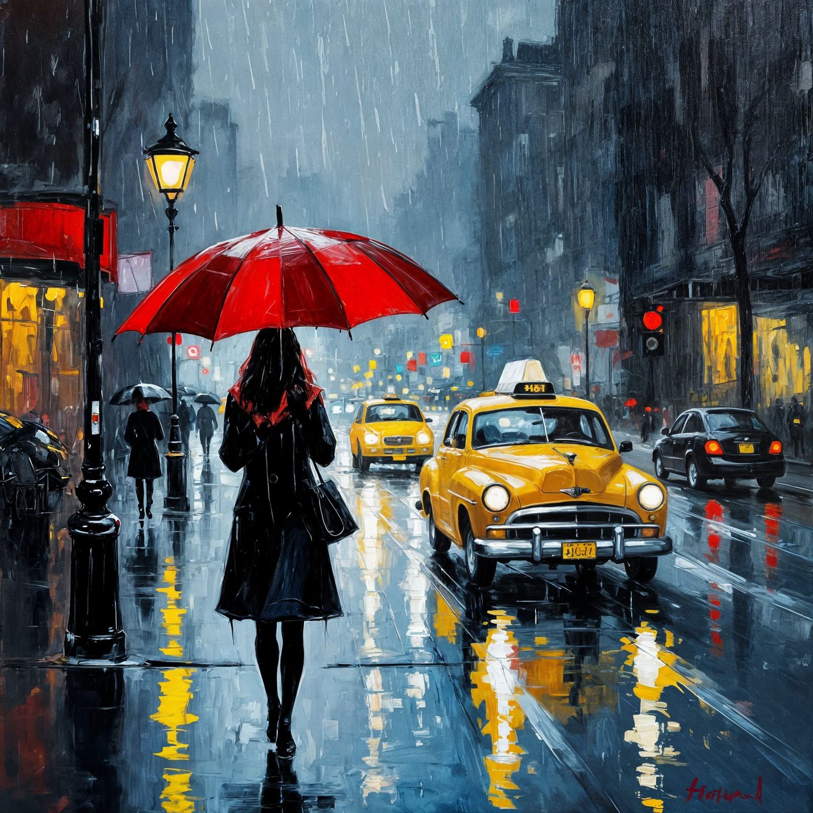 Urban Rain.  by @Andrachiel