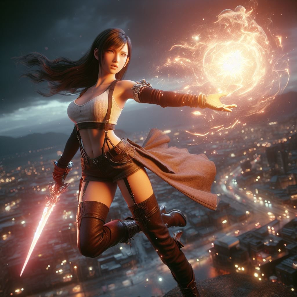 Conjuring a meteor strike spell