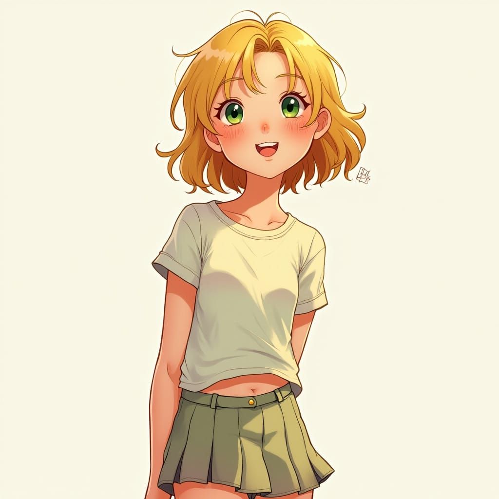 Joyful Young Woman in a Vibrant, Photorealistic Portrait