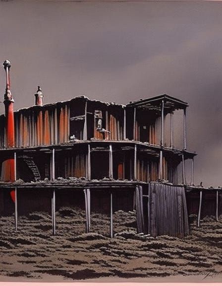 "Heartbreak Hotel" eerie ultra-detailed matte painting deep ...
