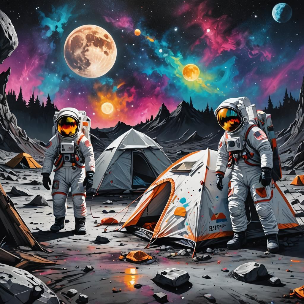 camping astronauts