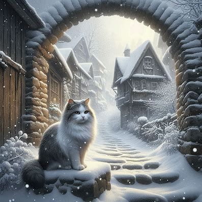 A Cat in Winter