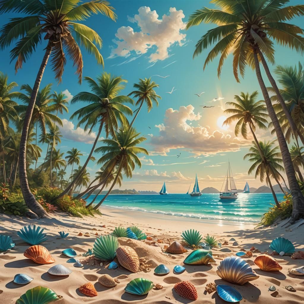 A beautiful colored beach