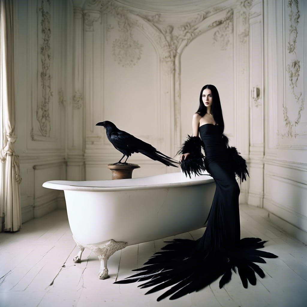 Raven in the Bathroom