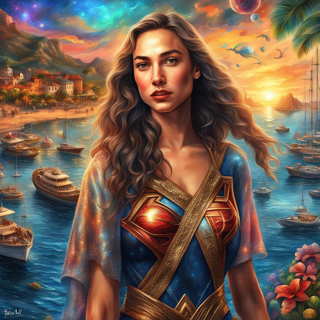 Supergirl in Vacation - AI Generated Artwork - NightCafe Creator