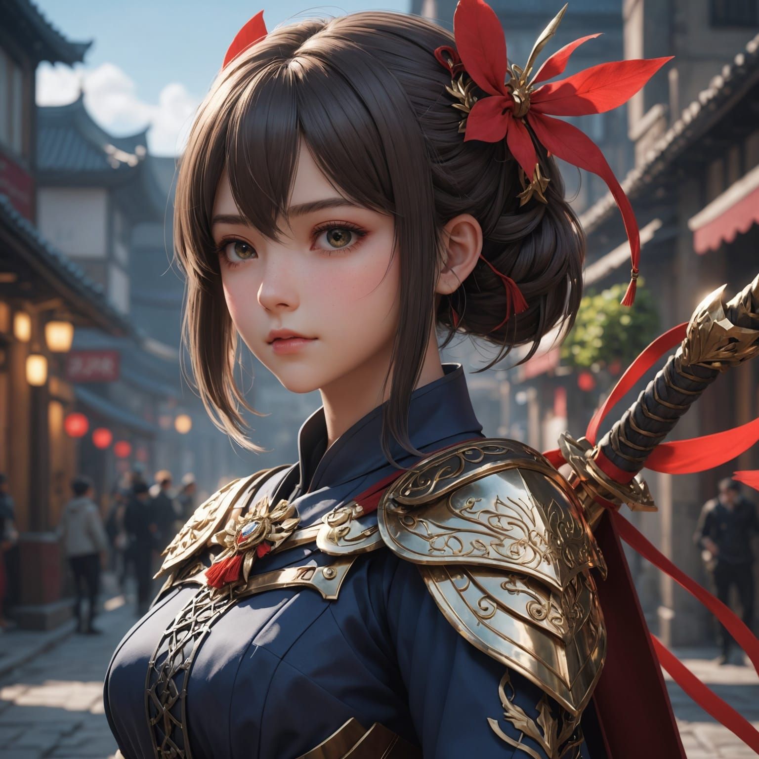 Reaper Holding Heart: Detailed 3D Anime Art