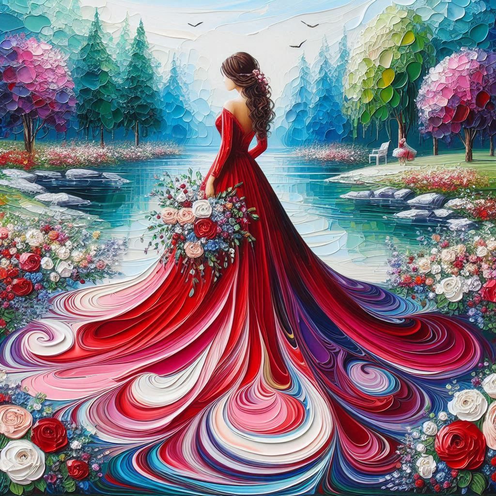 Woman in red