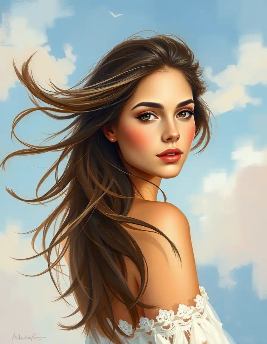 A beautiful woman's portrait