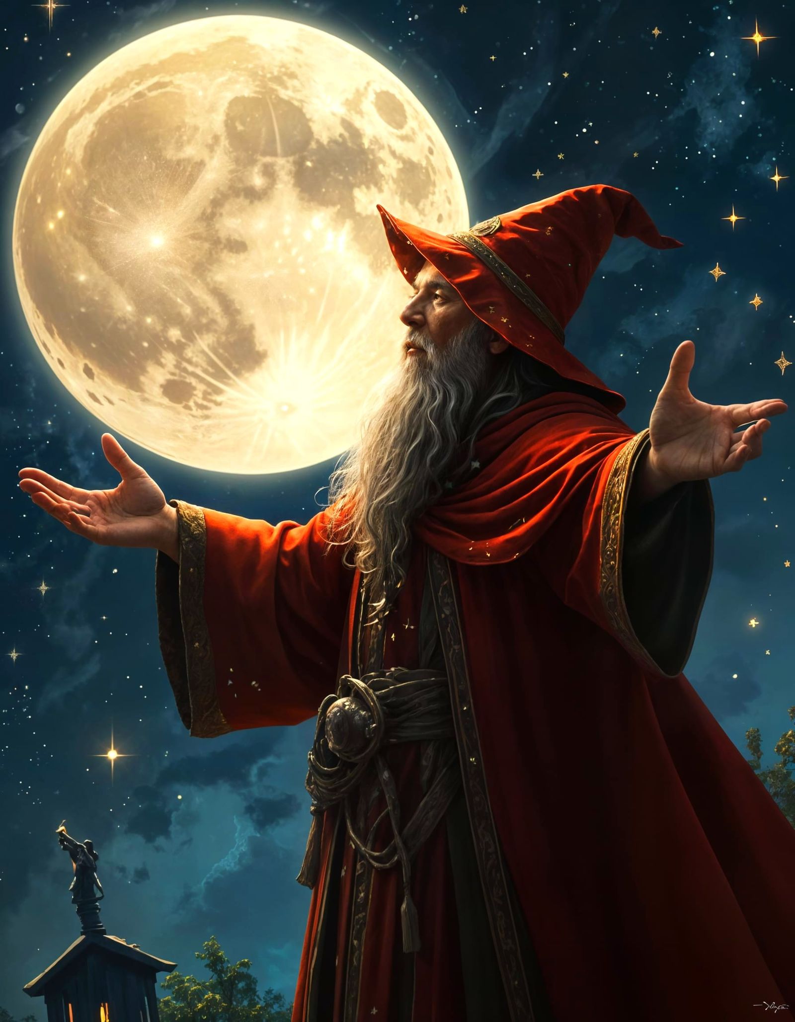 The wizard and the moon  by @Good_Vibes_Only