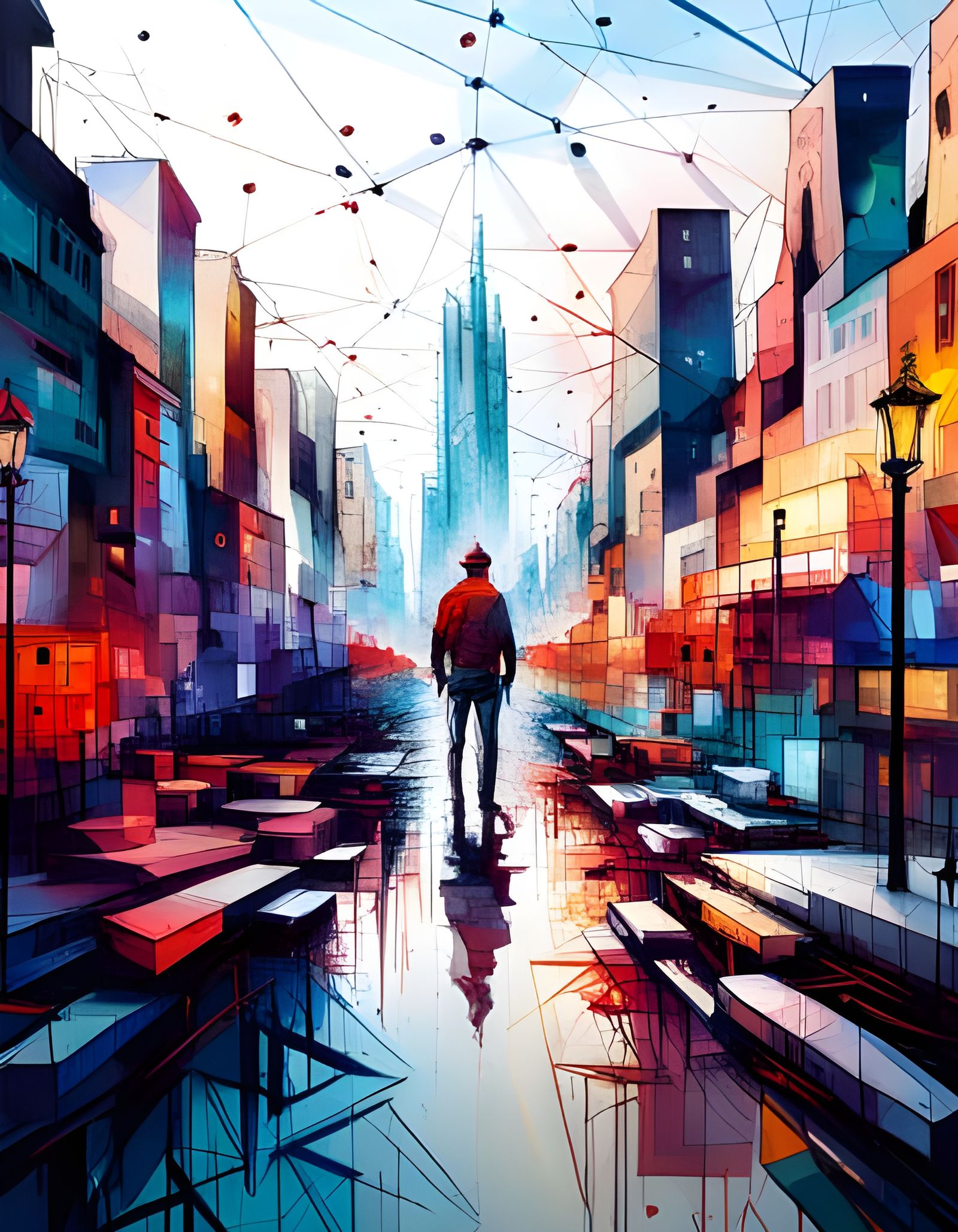 Geometrical cyberpunk  by @Vira