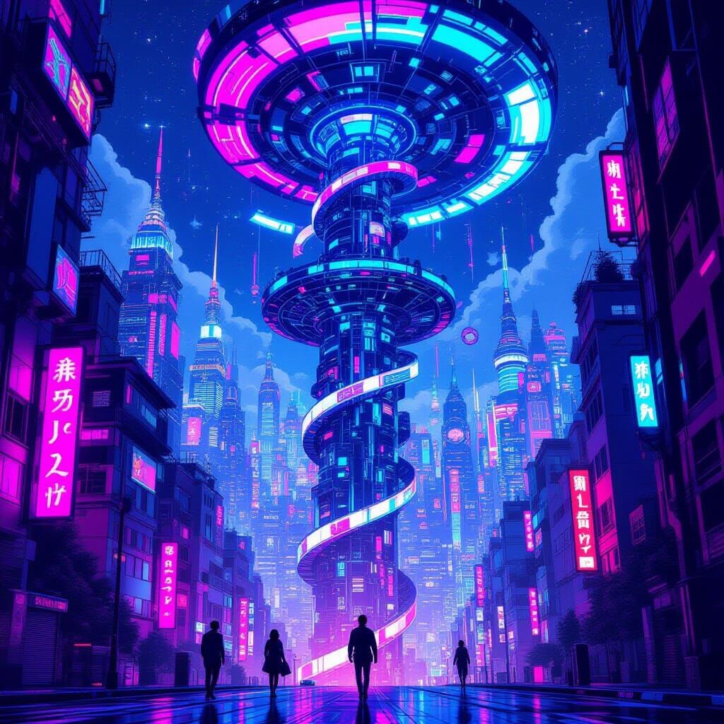 Neon tower