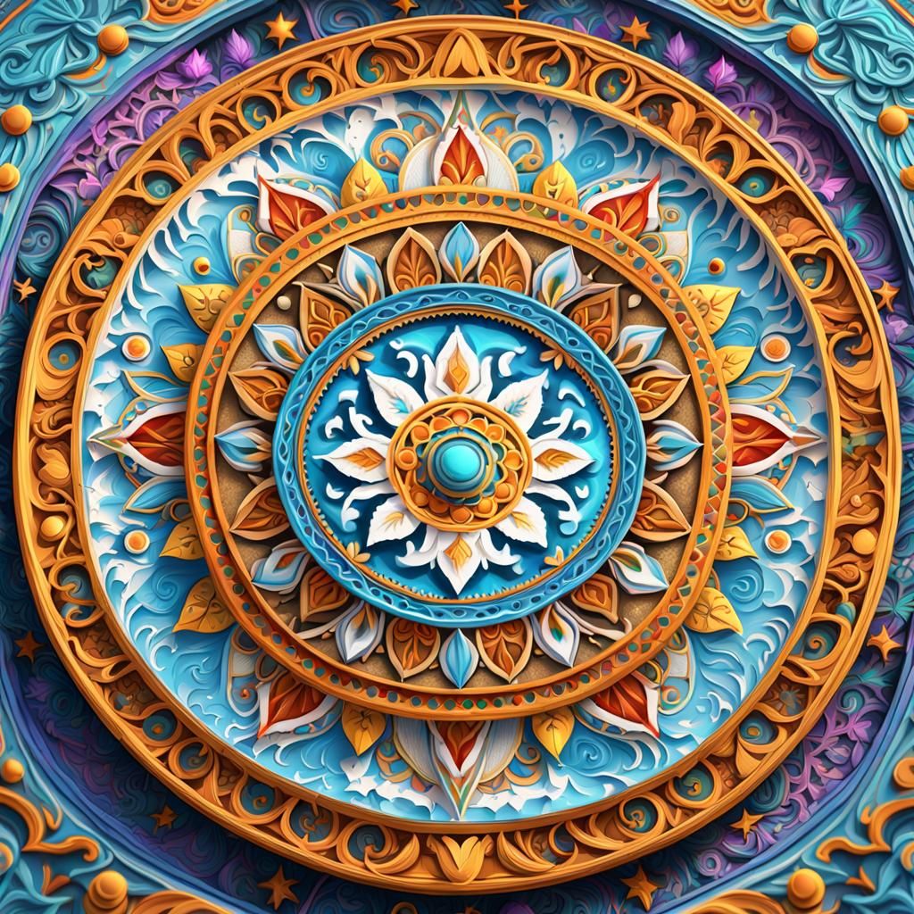 Perfect Mandala sand painting, Epic cinematic brilliant stunning ...