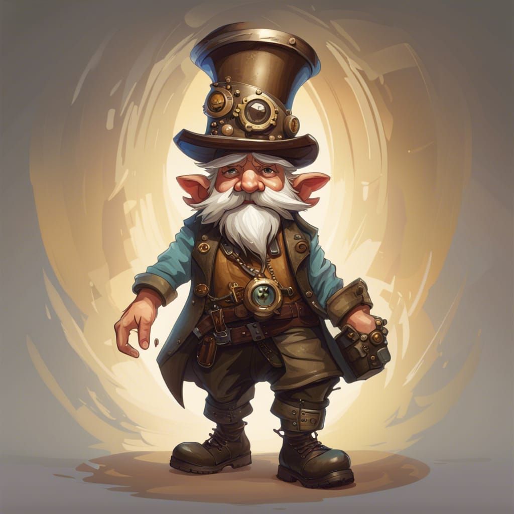 Gnome steampunk artificer - AI Generated Artwork - NightCafe Creator