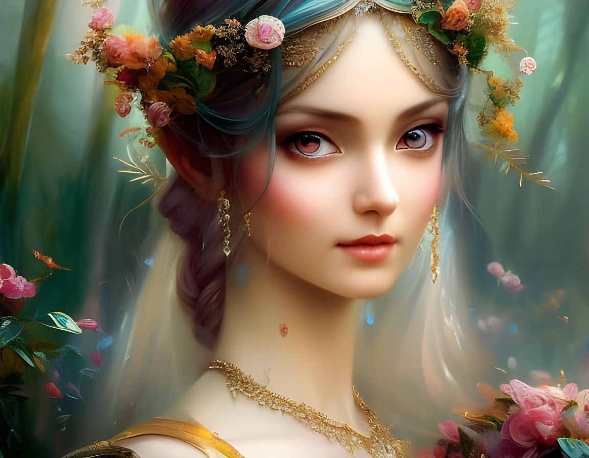 Serene Elven Woman - AI Generated Artwork - NightCafe Creator