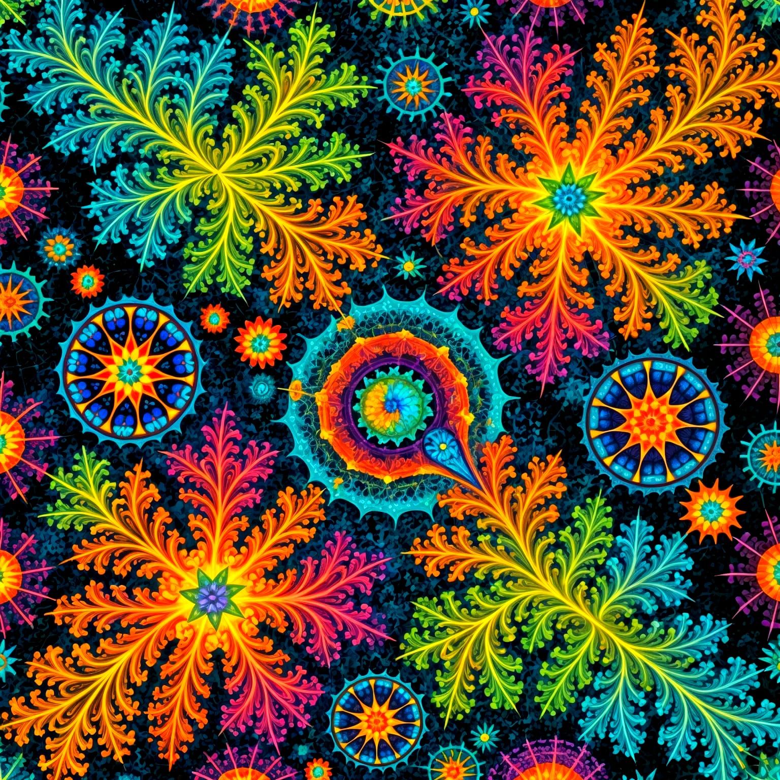 Rainbow Fractal  by @Dabbler