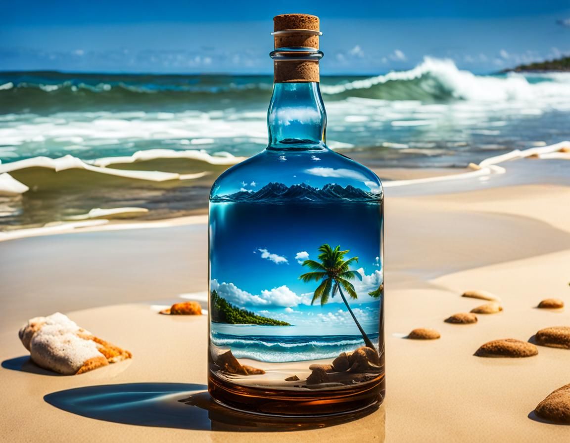 bottled vacation on the beach  by @Jen