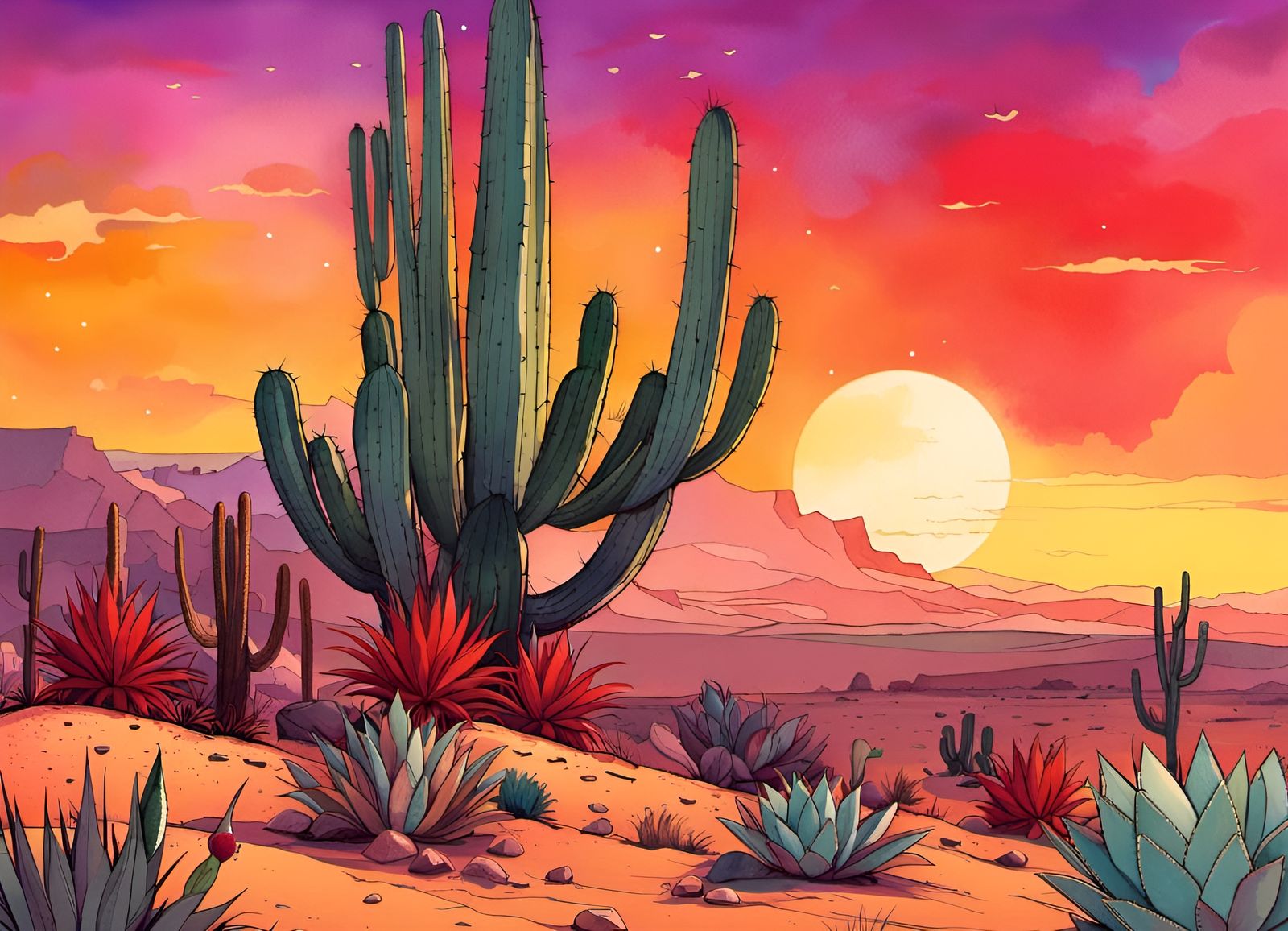 Tequila Sunset - AI Generated Artwork - NightCafe Creator