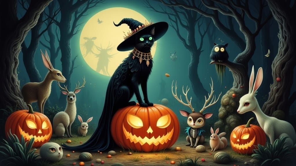 My cat Greg's first Halloween :3  by @Dissociation_Mediation