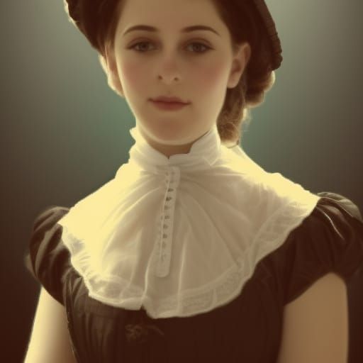 Girl in Victorian clothing