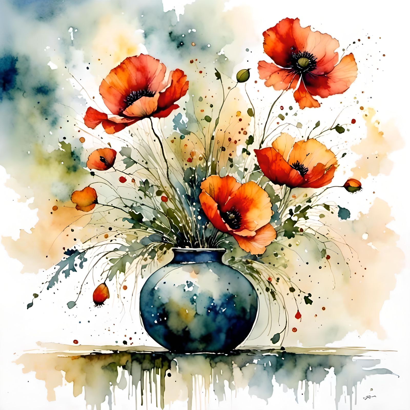 Poppy still life  by @Lovealotyl 