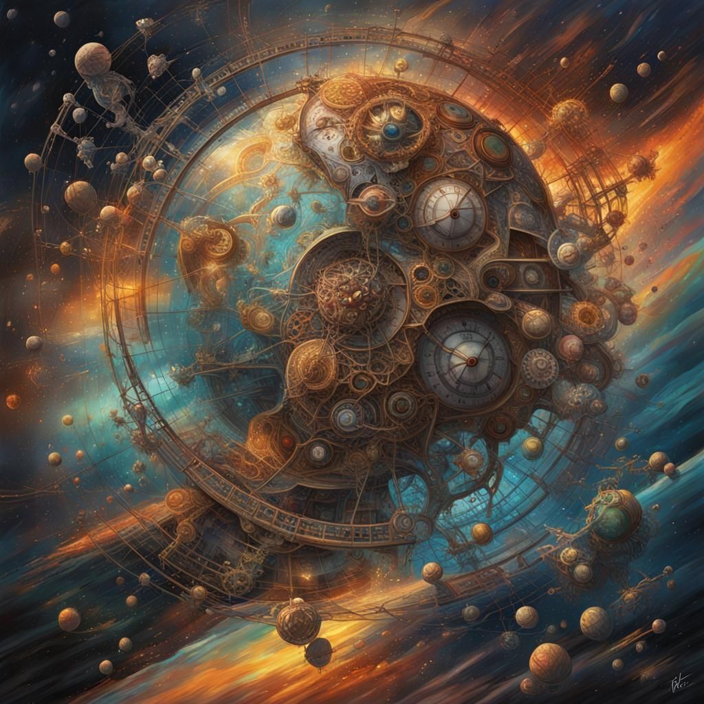 The Illusion of Time: complex network of events onto which w...