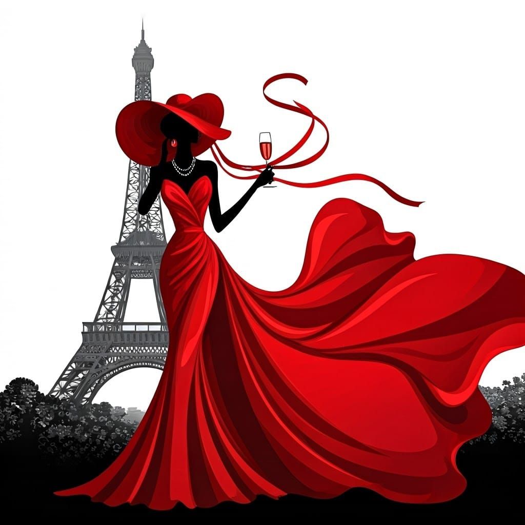 The Woman in Red  by @Foul Rabbit