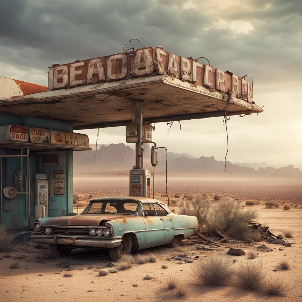 gas station  by @Alchymist