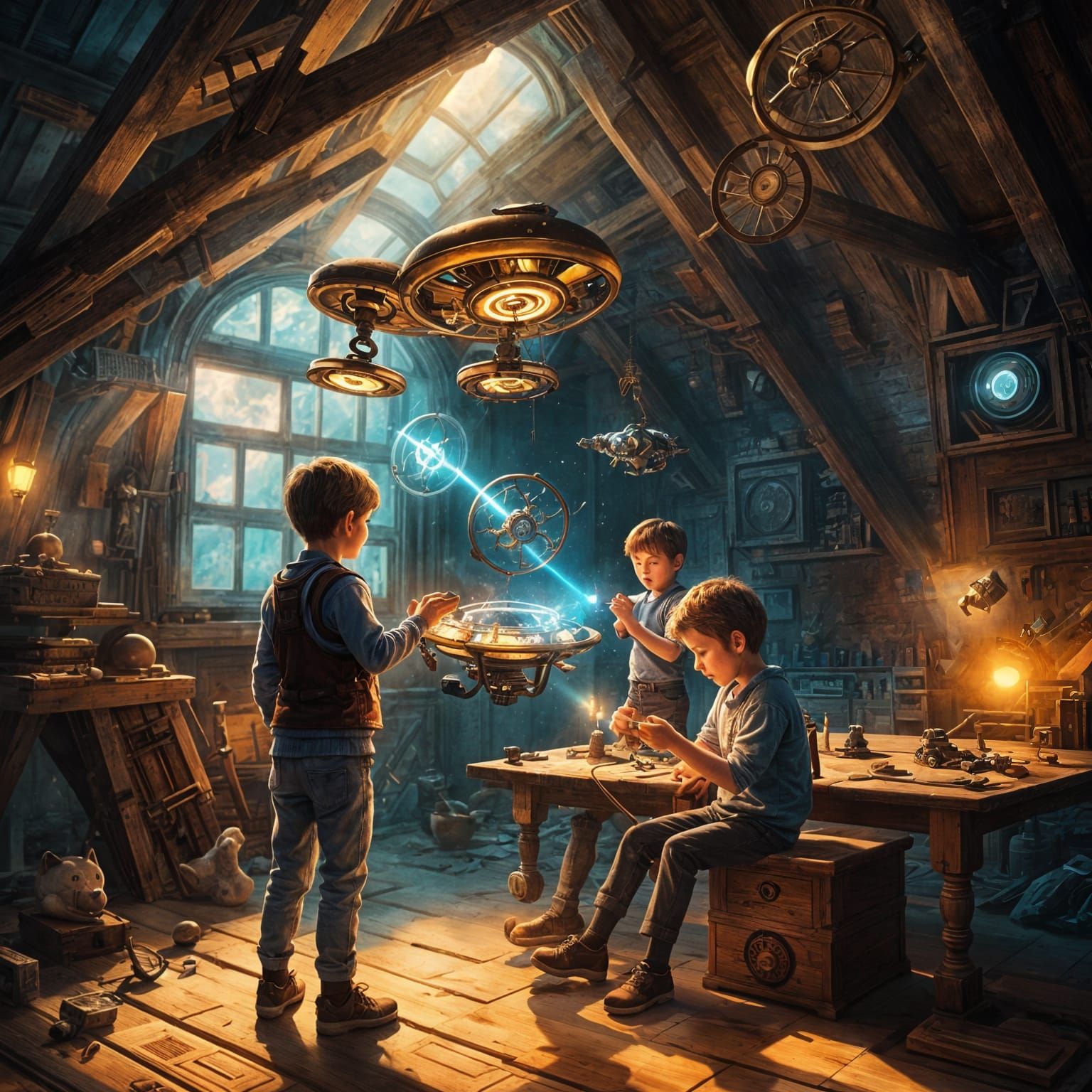 Kids experimenting with new toys  by @H