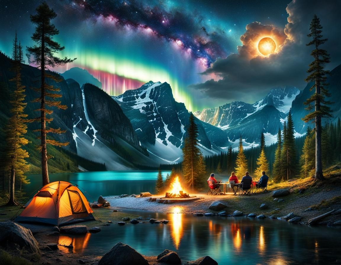 Camping under the cosmic show  by @YYZ-5050