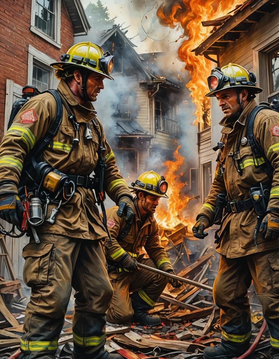 Dedicated firefighters   by @GAi