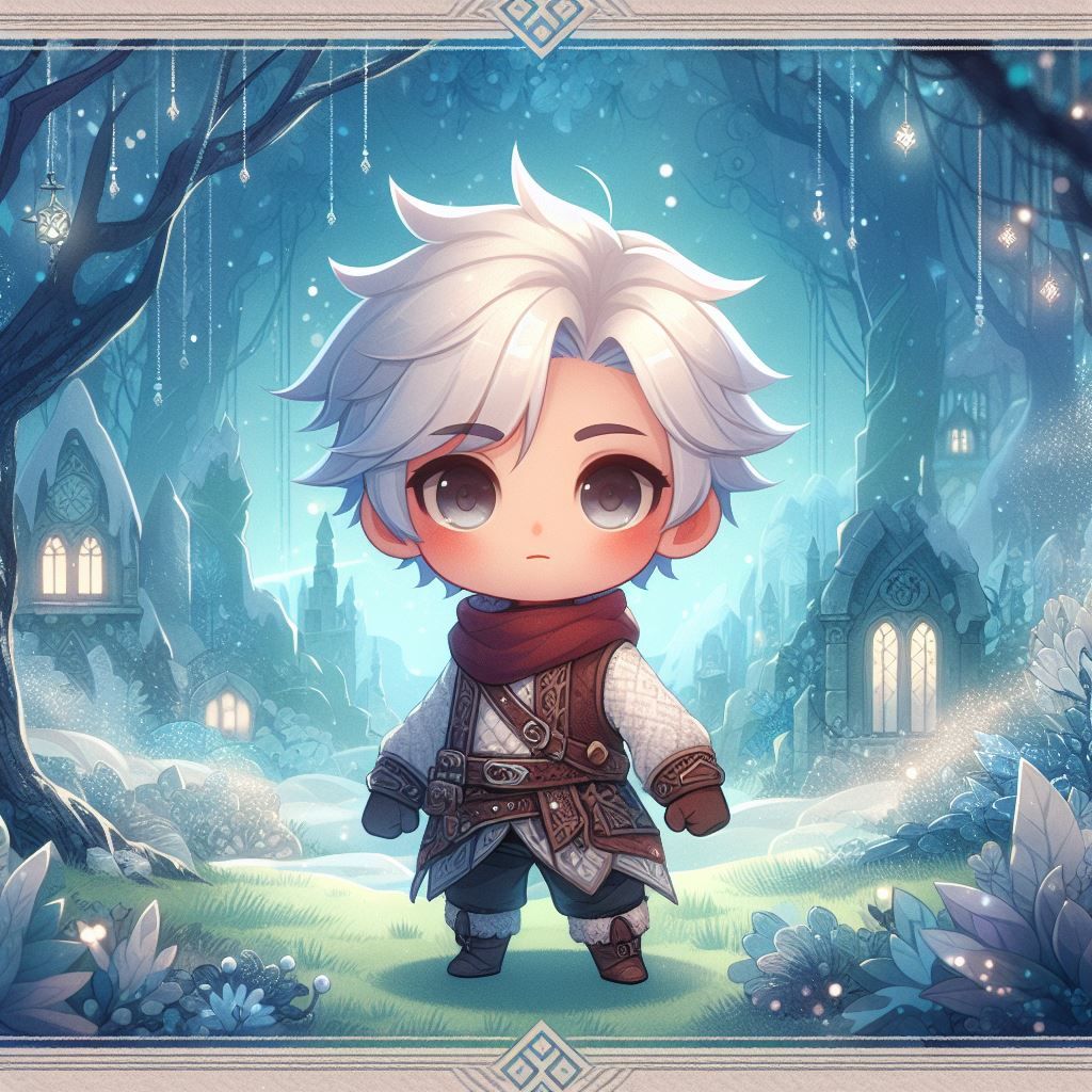 Snowy-haired Chibi Adventurer