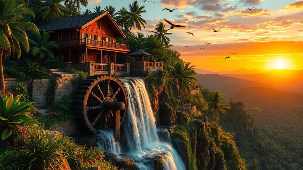 Waterwheel in Paradise  by @JeepBB