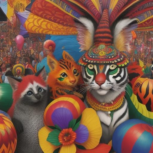 Colorful, Madagascar Festival, animal by artist M.C. Escher