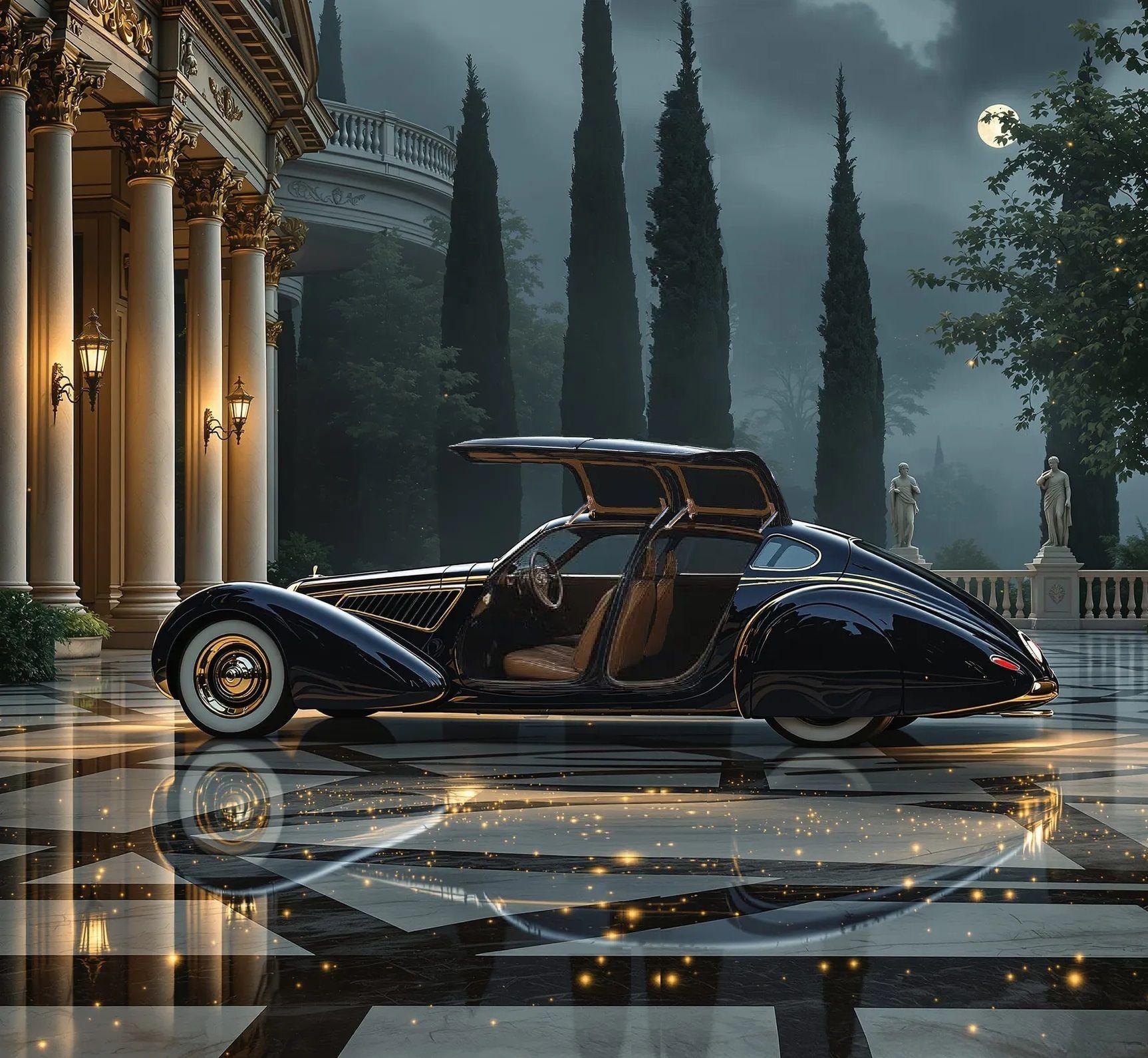 @Ramiraux 1939 Alfa Romeo Touring Berlina Coupé open doors