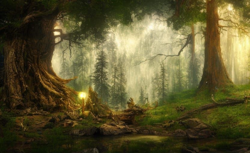 Druid's Camp...  by @Feygoblin