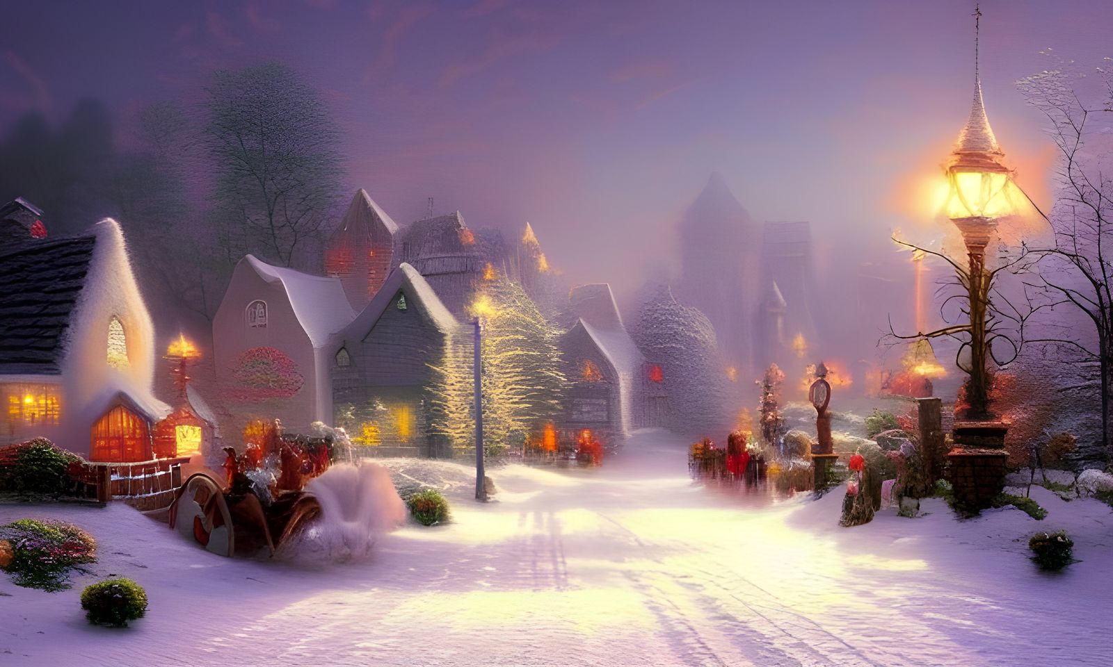 winter village in heaven