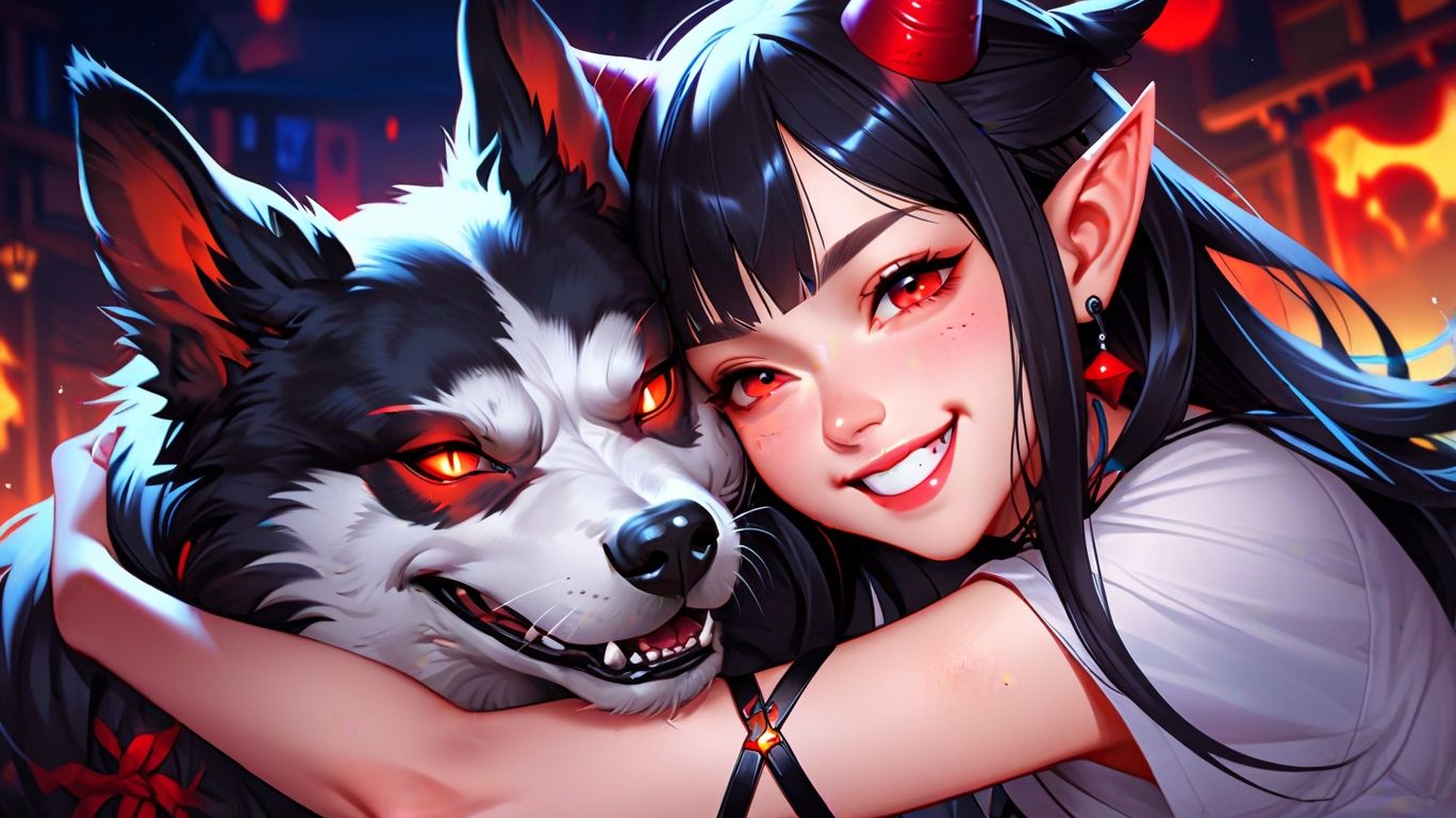 Demon Girl And Her Demonic Furry Friend