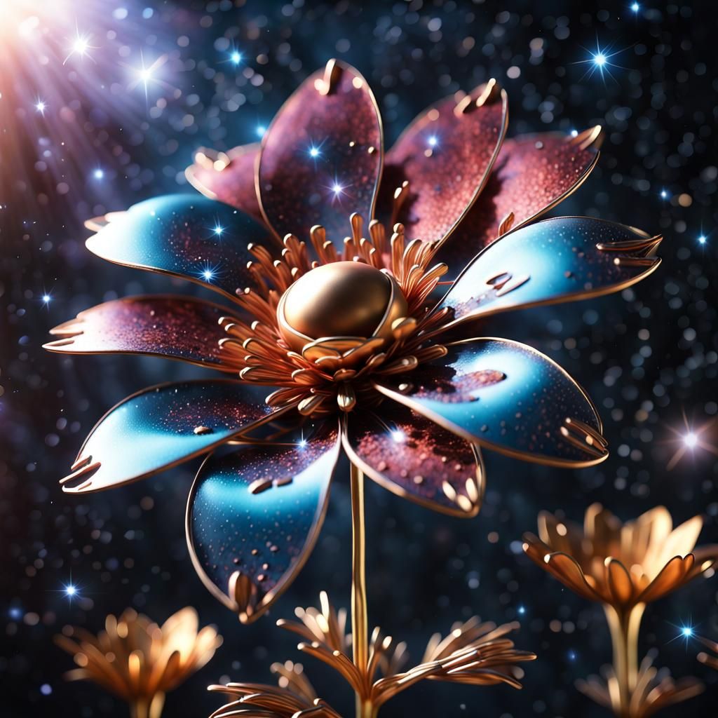 Cosmic Metal Daisy  by @Ruby_Riot