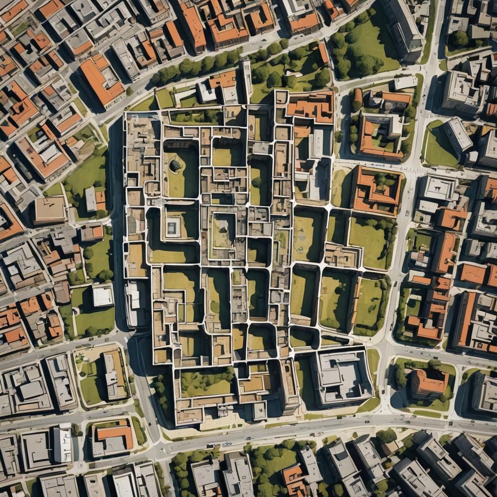 Map-and-way-finding-design of a well-organized 1-mile by 1-m...