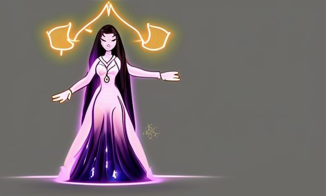magical female Jinn from a lantern