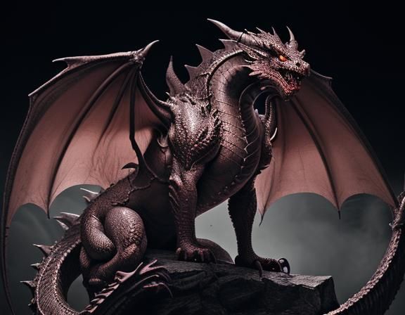 Demonic Dragon God Discord intricate details, HDR, beautiful...
