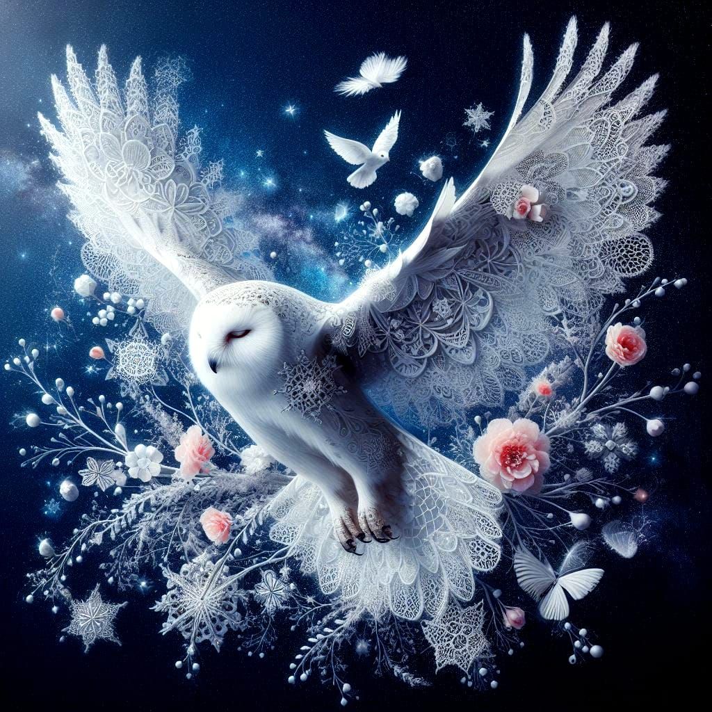 Snowy Owl  by @Wacky Fun